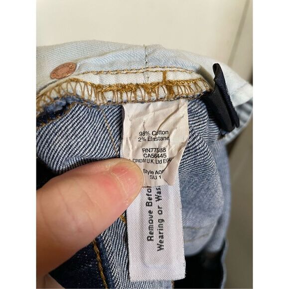 J. Crew Indigo Denim Women's Mid Rise Cut Off Shorts Size 27 - Picture 11 of 11